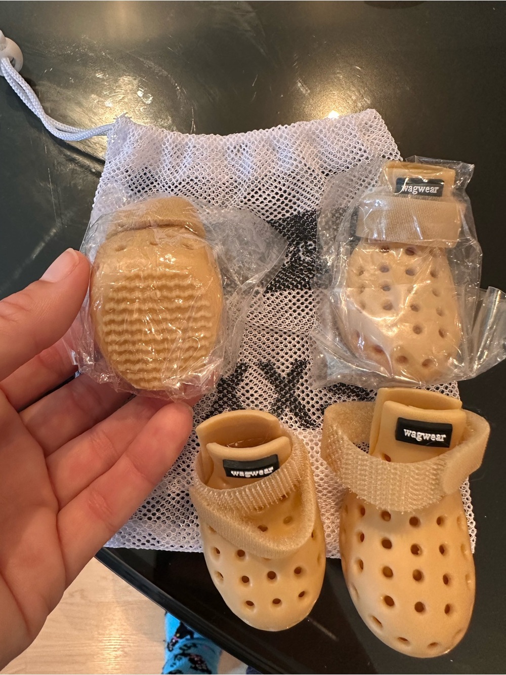 Wagwear Beige Pet Sandals - 2 Pair Set
